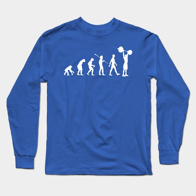 Evolution Weights Male Long Sleeve T-Shirt by SillyShirts